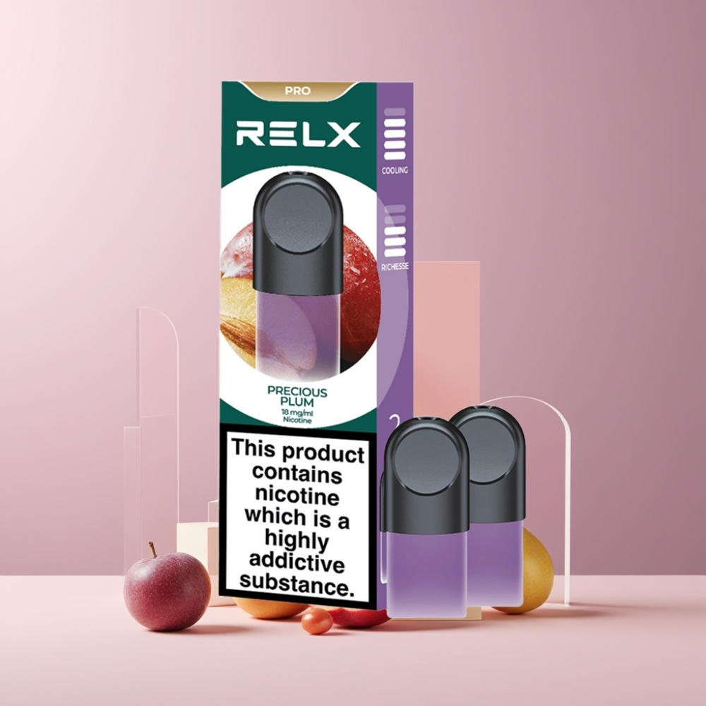 RELX Pod Pro Italia Ingrosso 1.8% Nicotina Prugna Preziosa 1.9ml Gusto Ricco