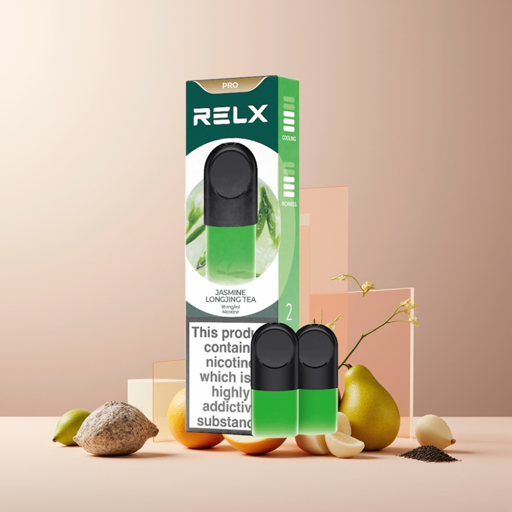 RELX Pod Pro Italia Ingrosso 1.8% Nicotina Tè Jasmine Longjing 1.9ml Gusto Ricco & Esperienza Morbida