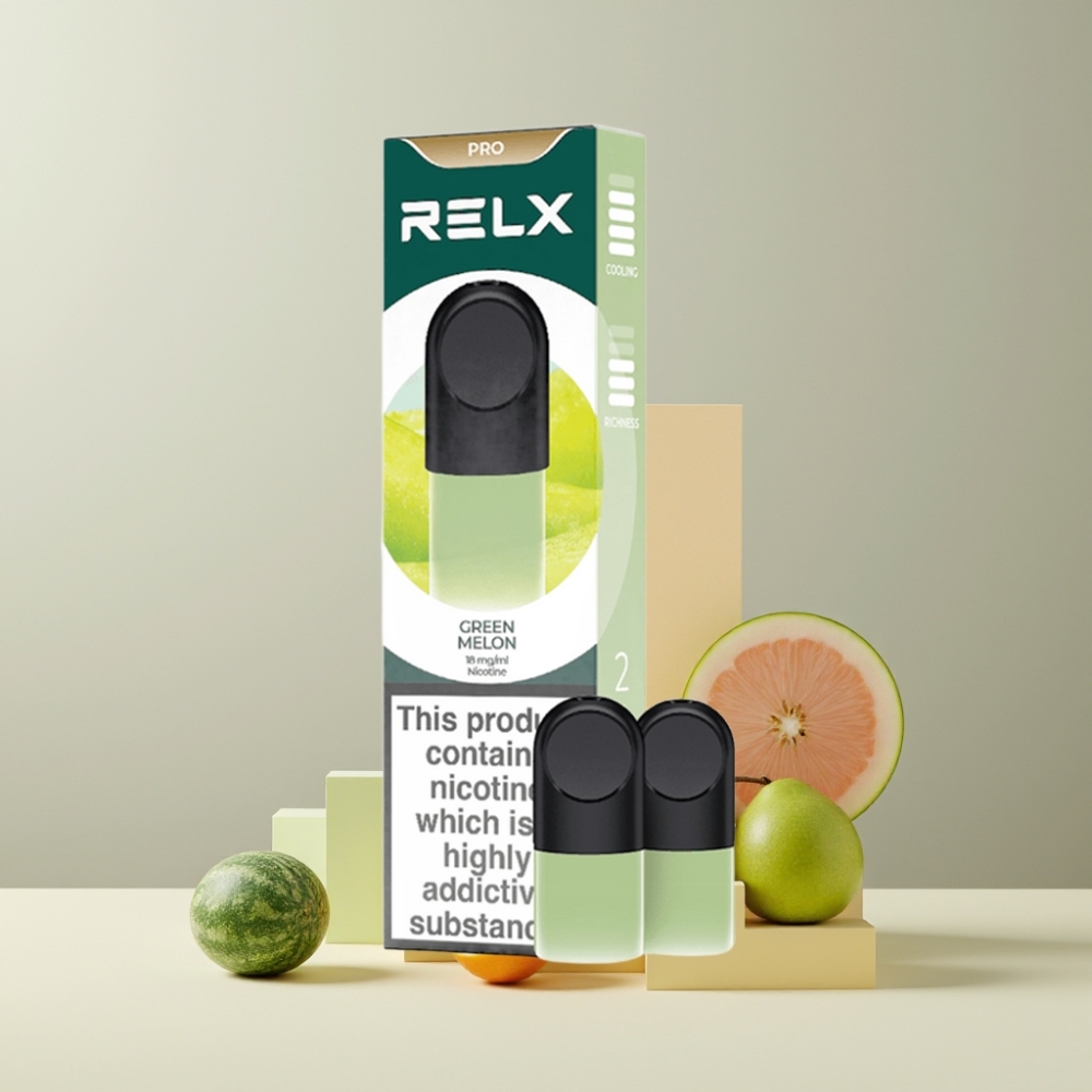 RELX Pod Pro Italia Ingrosso Dispositivo Melone Verde 1.8% Nicotina 1.9ml