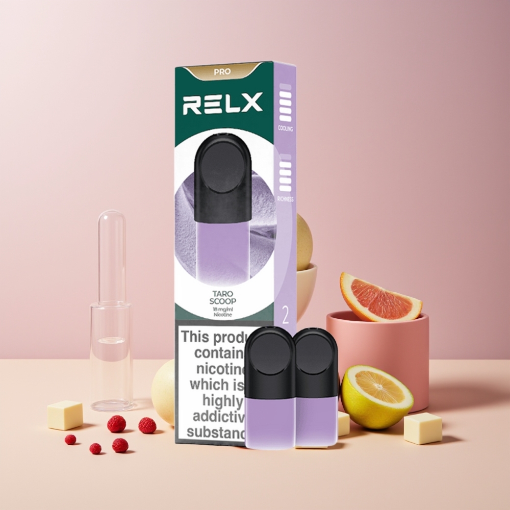 RELX Pod Pro Italia Ingrosso - Gusto Taro Scoop, 1.8% Nicotina, 1.9ml, Esperienza Super Smooth