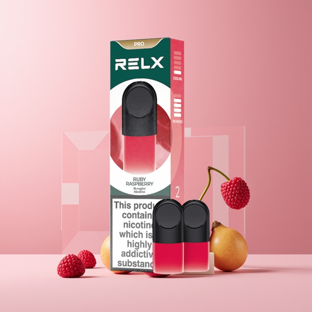RELX Pod Pro Italia ingrosso 1.8% Nicotina Gusto Lampone Rubino 1.9ml