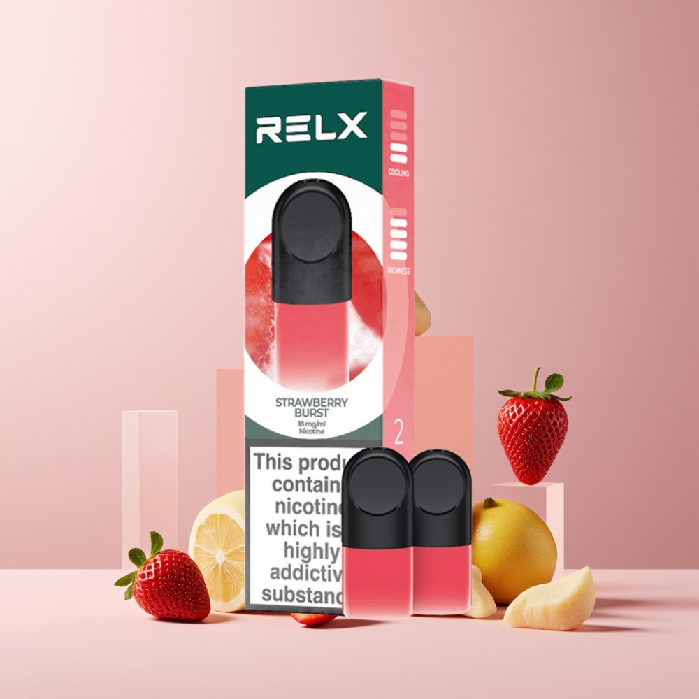 RELX Pod Pro Italia ingrosso - Fragola Scoppio 1.8% Nicotina, 1.9ml, Gusto Eccezionale & Esperienza Super Morbida