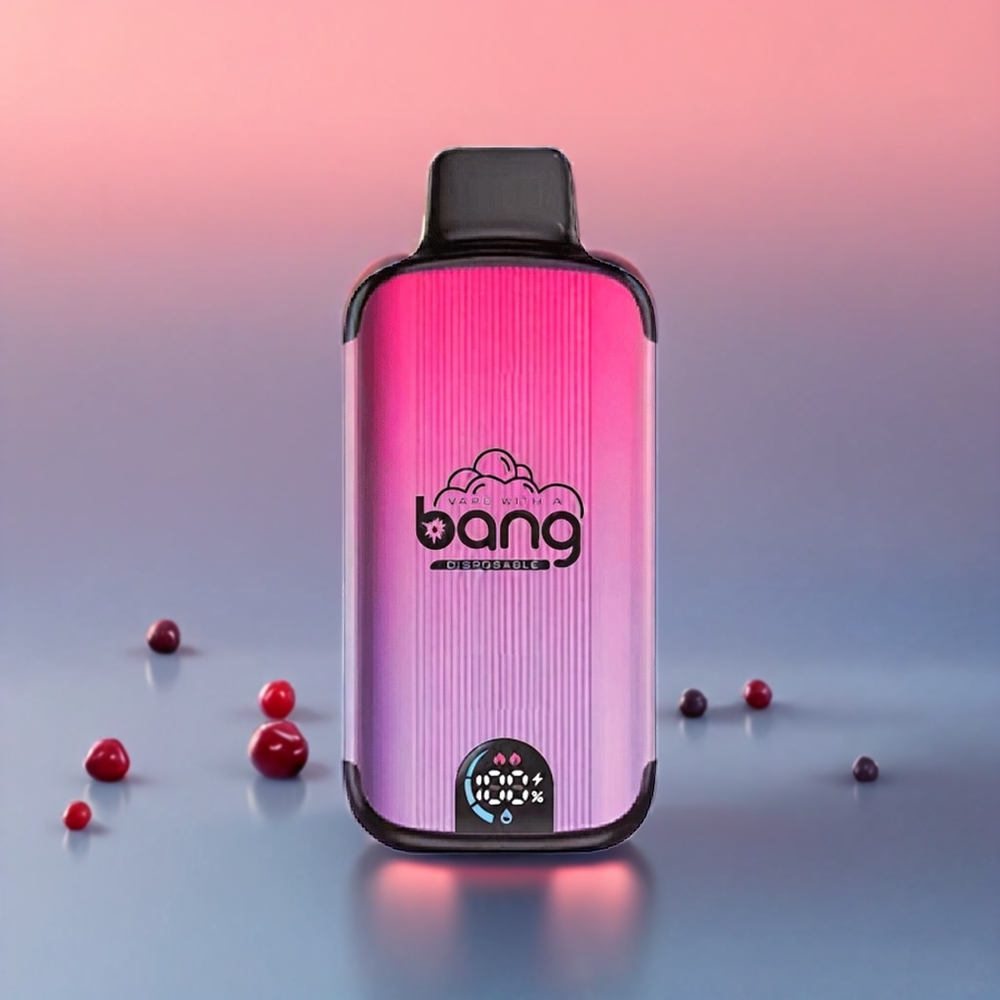 Bang 20000 Puff Italia Ingrosso vape monouso Ghiaccio d'Uva con Batteria 13400, Ricarica Type-C, Doppia Mesh e Schermo Intelligente, Nicotina 0%,2%,3%,5%