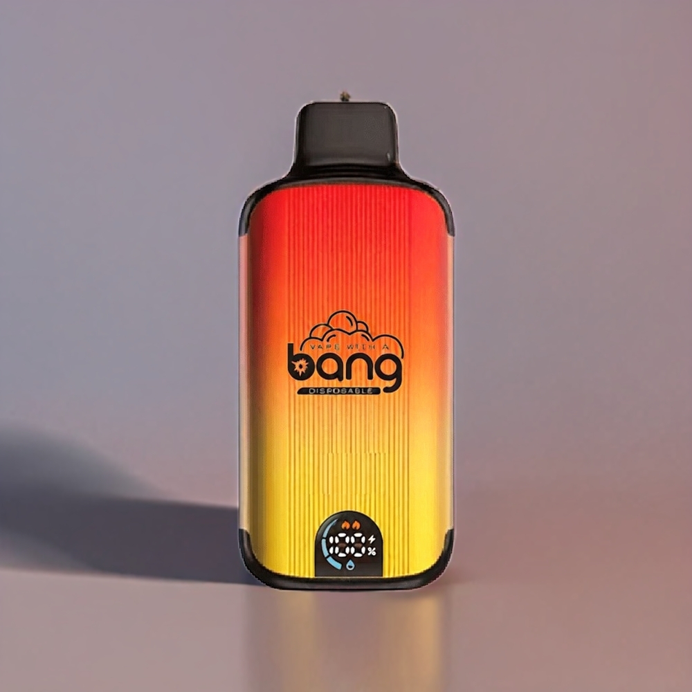 Bang 20000 Puff vape monouso Fragola Mango - Italia Ingrosso con Batteria 13400, Ricarica Type-C, Dual Bobina a maglie e Schermo Intelligente, 0%-5% Nicotina