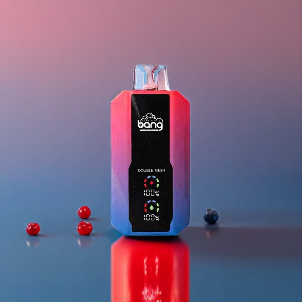 Bang 25000 Puffs vape monouso Mirtillo Lampone Italia Ingrosso - 30ml E-Liquid, 650mAh, 25000 Puffs, 1.0 Ohm Bobina a maglie, Type-C