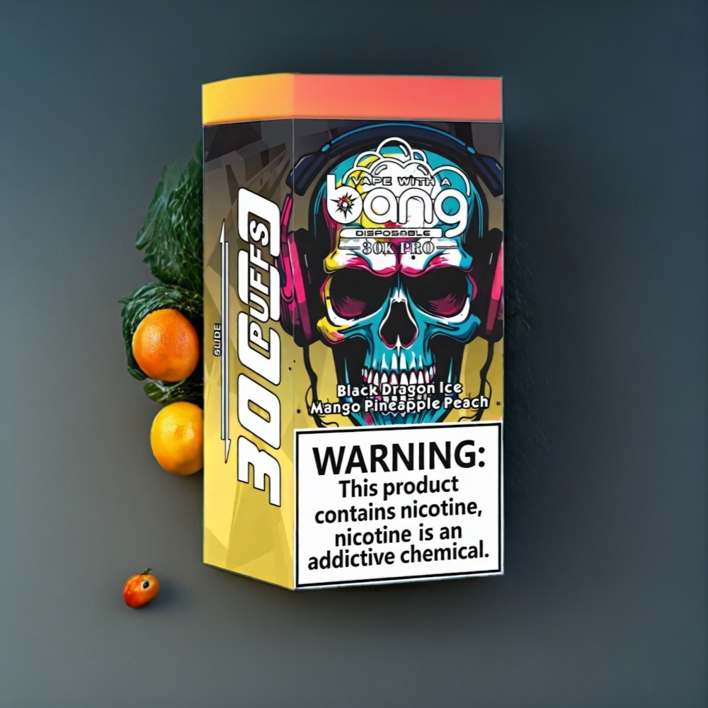 Bang 30K Pro 30000 Puff Italia Ingrosso vape monouso Drago Nero Ghiaccio & Mango Ananas Pesca