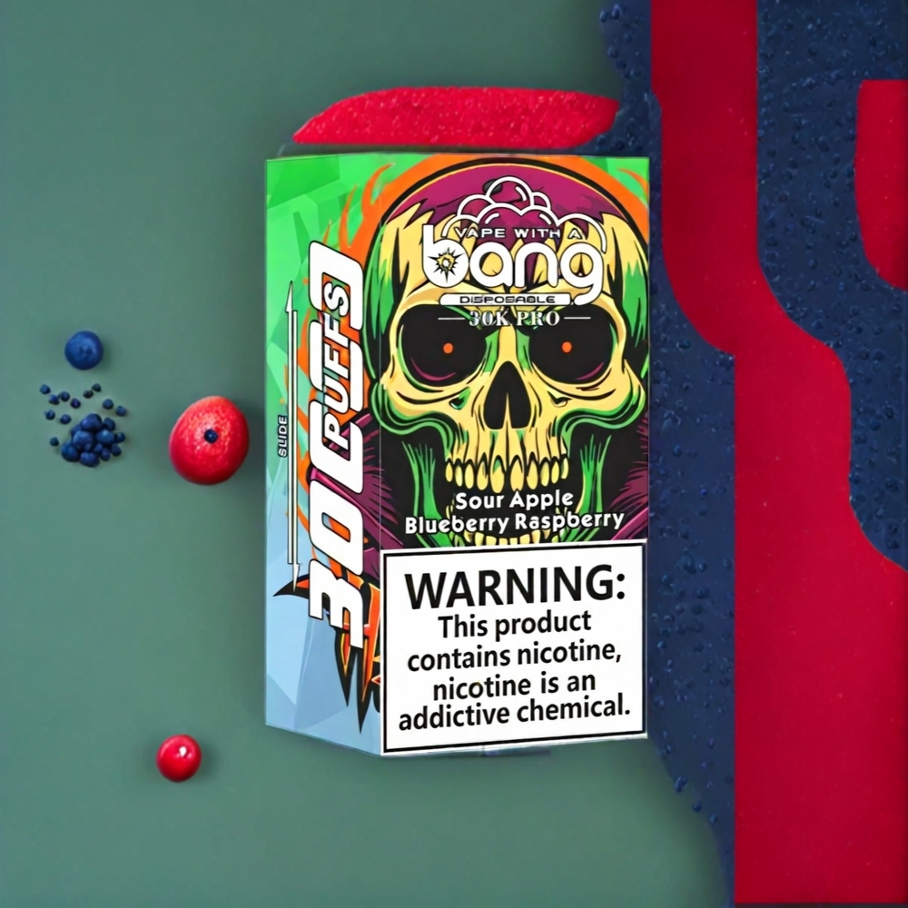 Bang 30K Pro 30000 Puff Italia ingrosso vape monouso Mela Verde & Mirtillo Lampone con 36ml di E-Liquid e 550mAh Batteria - 0%, 2%, 3%, 5% Nicotina
