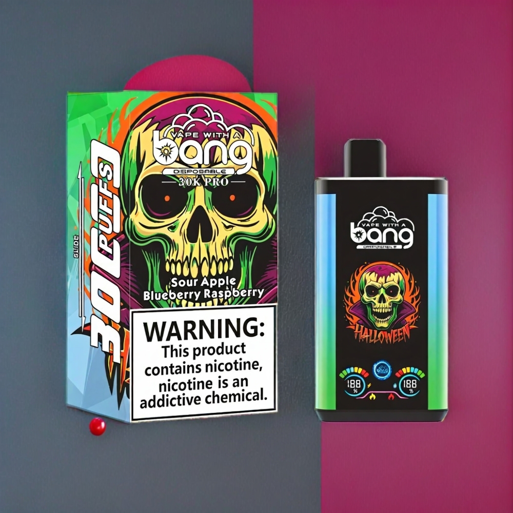 Bang 30K Pro 30000 Puff Italia ingrosso vape monouso Mela Verde & Mirtillo Lampone con 36ml di E-Liquid e 550mAh Batteria - 0%, 2%, 3%, 5% Nicotina