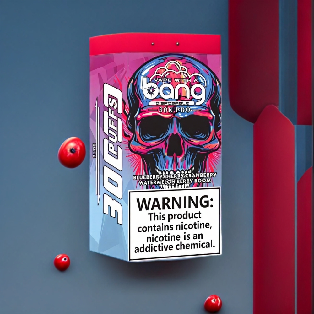 Bang 30K Pro 30000 Puff vape monouso Italia Ingrosso Mirtillo Blu Ciliegia Mirtillo Rosso & Cocomero Berry Boom con 36ml Capacità E-Liquid e 550mAh Batteria