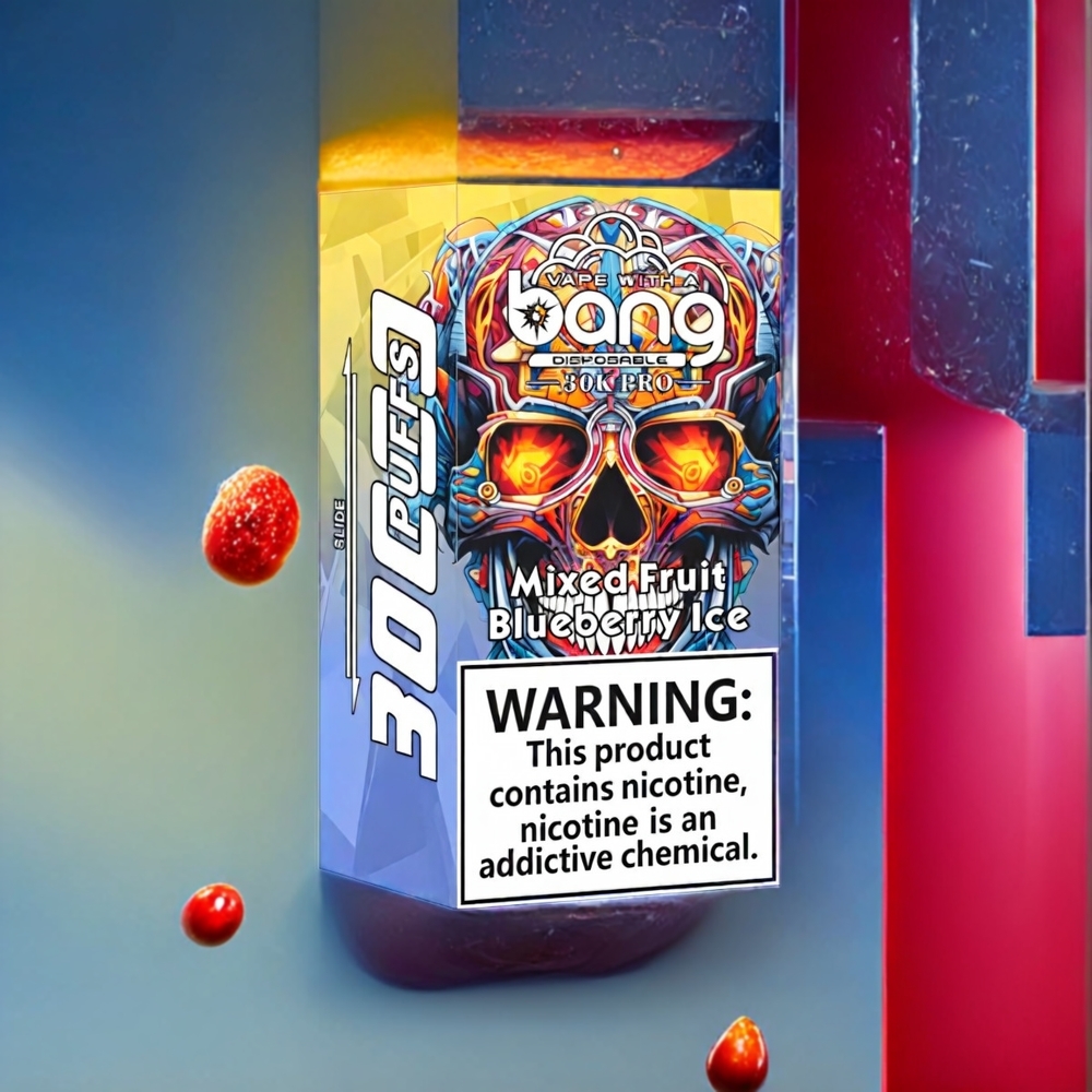 Bang 30K Pro Italia Ingrosso 30000 Puff vape monouso Frutta Mista & Mirtillo Ghiacciato con 36ml E-Liquid, 550mAh, Dual-Flavor System, Nicotina 0%/2%/3%/5%