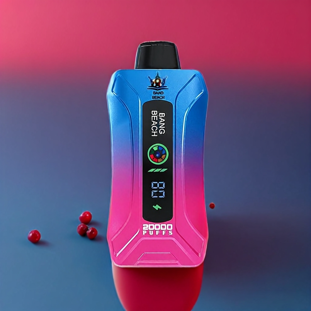 Bang Beach 20000 Puffs vape monouso Mirtillo Lampone con Schermo Intelligente, 35ml, 650mAh - Italia Ingrosso