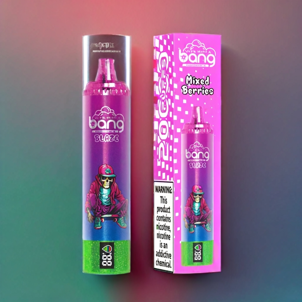 Bang Blaze Tornado 20000 Puff Italia Ingrosso Dispositivo di Vapo USA E GETTA con Ricarica Type-C, Flusso d'Aria Personalizzabile e Nicotina 0%,2%,3%,5% - Bacche Miste