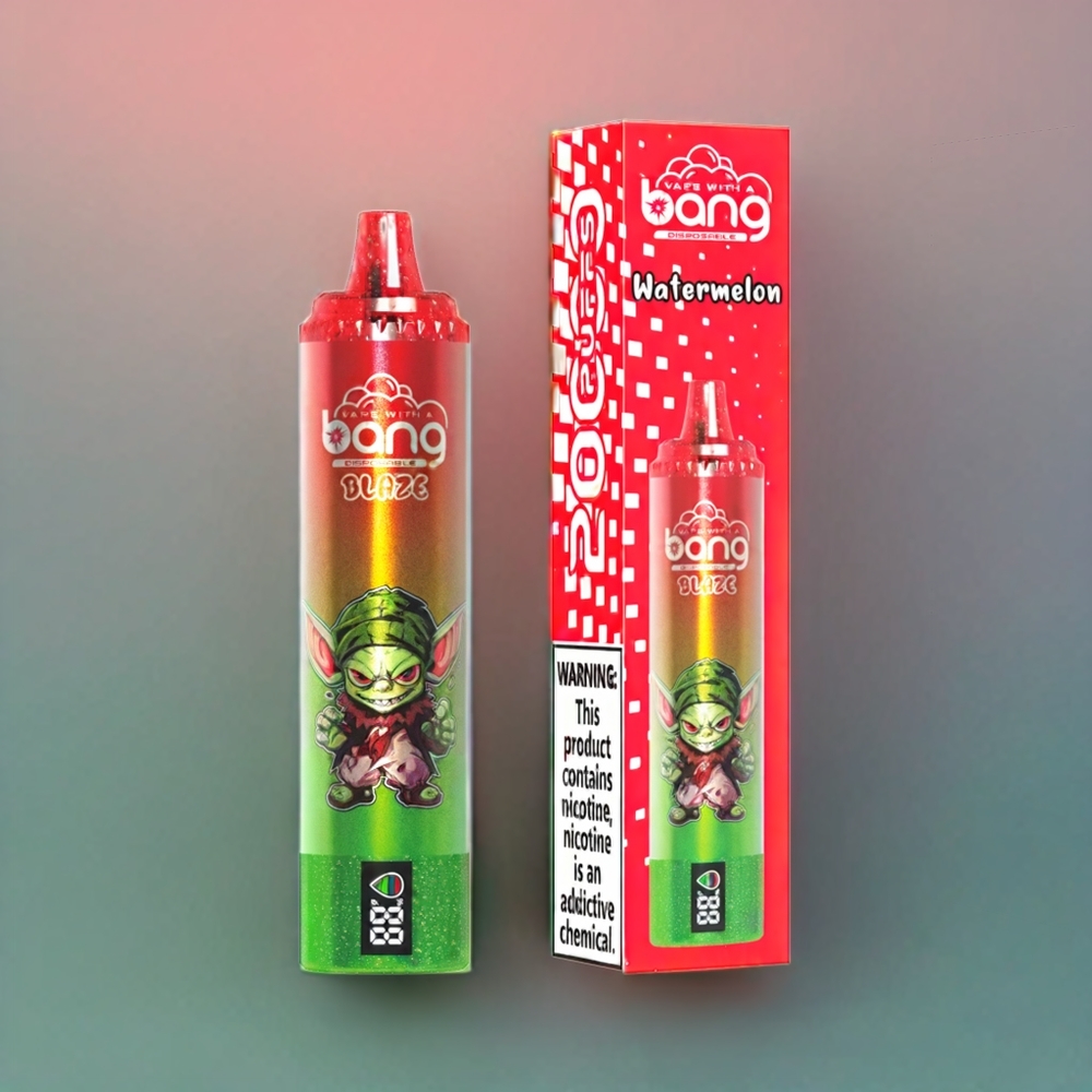 Bang Blaze Tornado 20000 Puff Italia Ingrosso vape monouso Anguria con Ricarica Type-C, Flusso d'Aria Regolabile e 0%,2%,3%,5% Nicotina