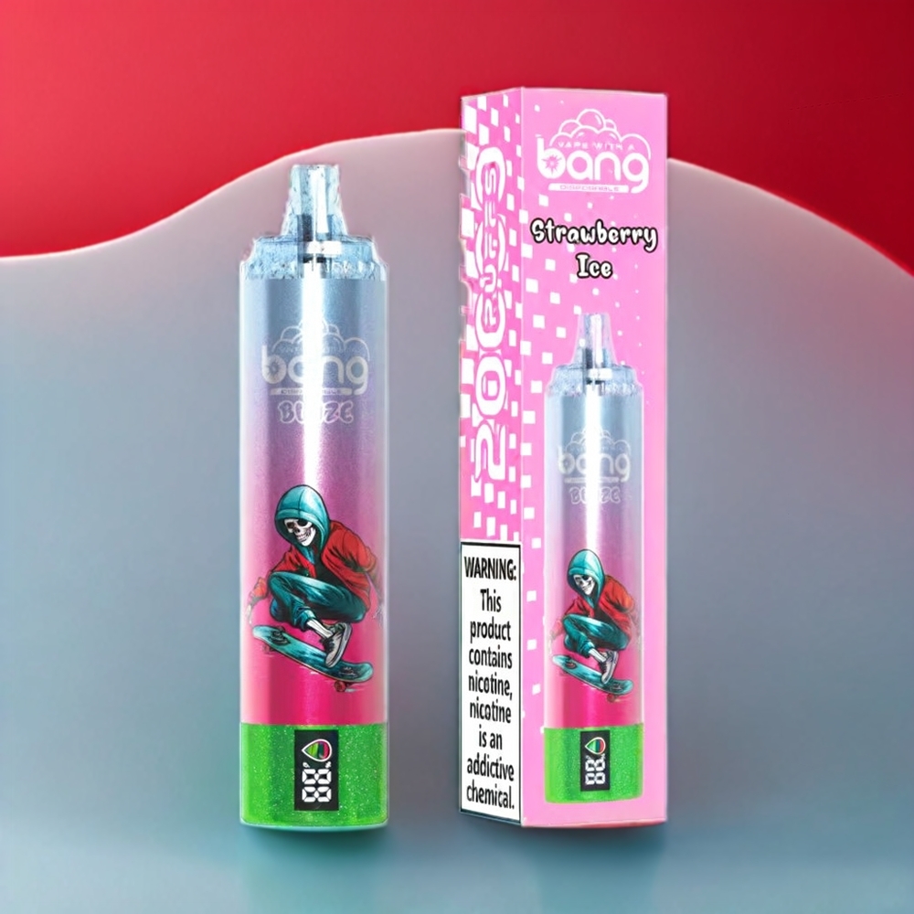 Bang Blaze Tornado 20000 Puff Italia Ingrosso vape monouso Fragola Ghiaccio con Ricarica Type-C, Flusso d'Aria Regolabile e Nicotina 0%,2%,3%,5%