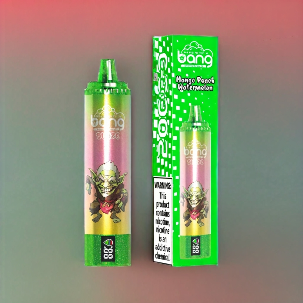 Bang Blaze Tornado 20000 Puff Italia Ingrosso vape monouso Mango Pesca Anguria con Porta di Ricarica Type-C, Flusso d'Aria Regolabile e Nicotina 0%,2%,3%,5%