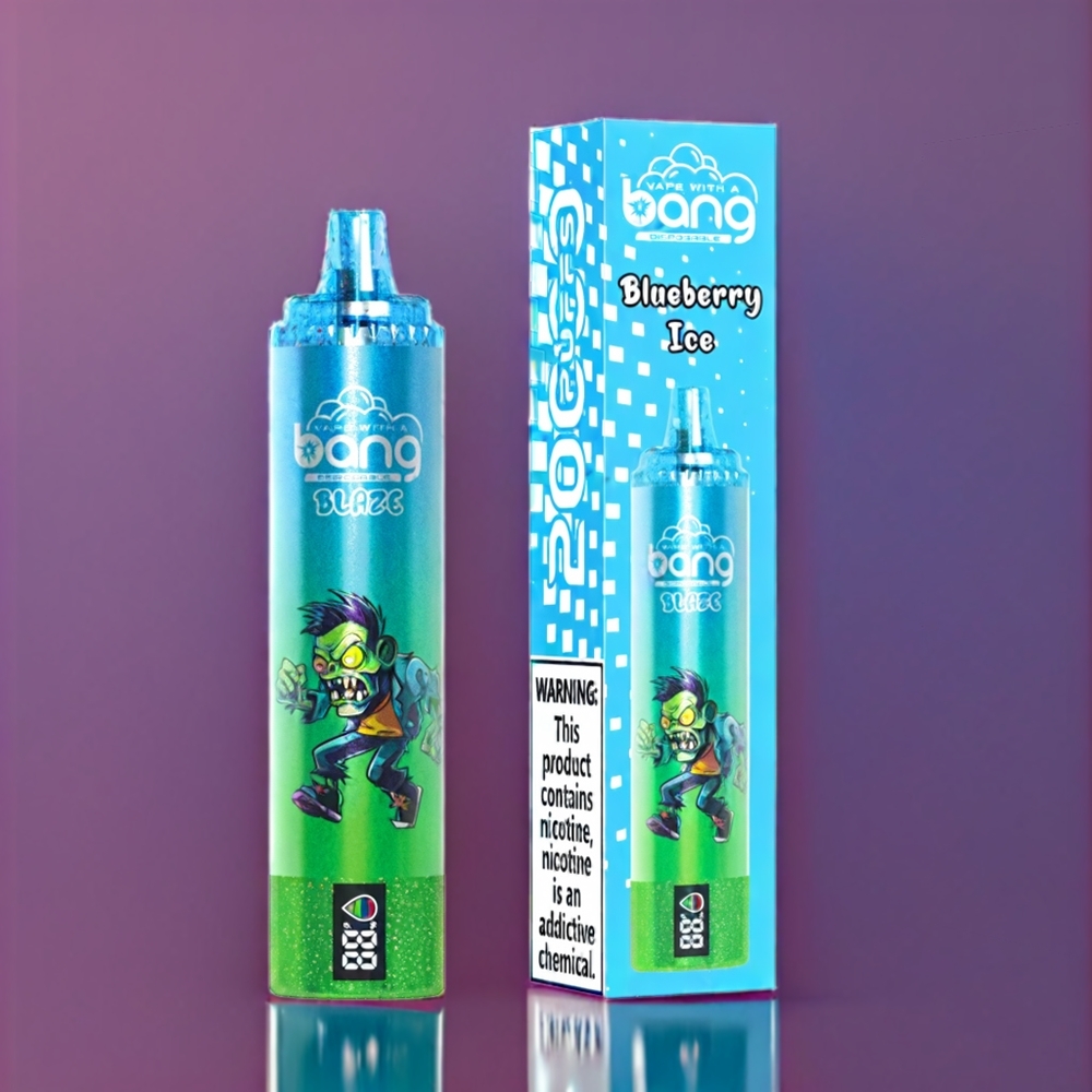Bang Blaze Tornado 20000 Puff Italia Ingrosso vape monouso Mirtillo Ghiaccio con Porta Type-C, Flusso d'Aria Regolabile e Nicotina 0%,2%,3%,5%