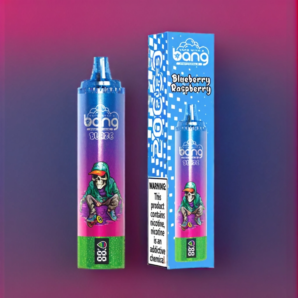 Bang Blaze Tornado 20000 Puff Italia Ingrosso vape monouso Mirtillo Lampone con Ricarica Type-C, Flusso d'Aria Regolabile e 0%,2%,3%,5% Nicotina