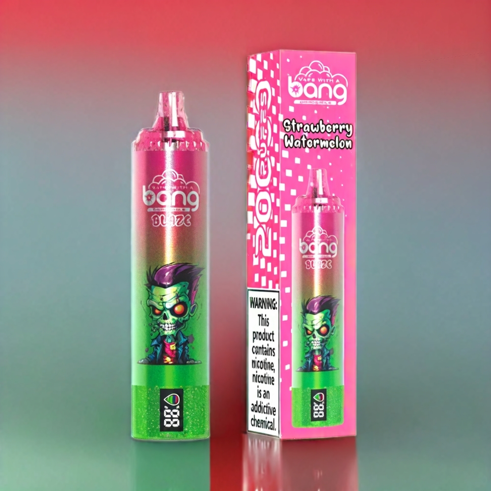 Bang Blaze Tornado 20000 Puff vape monouso Fragola Anguria - Italia Ingrosso con Porta Type-C, Flusso d'Aria Regolabile e Nicotina 0%,2%,3%,5%