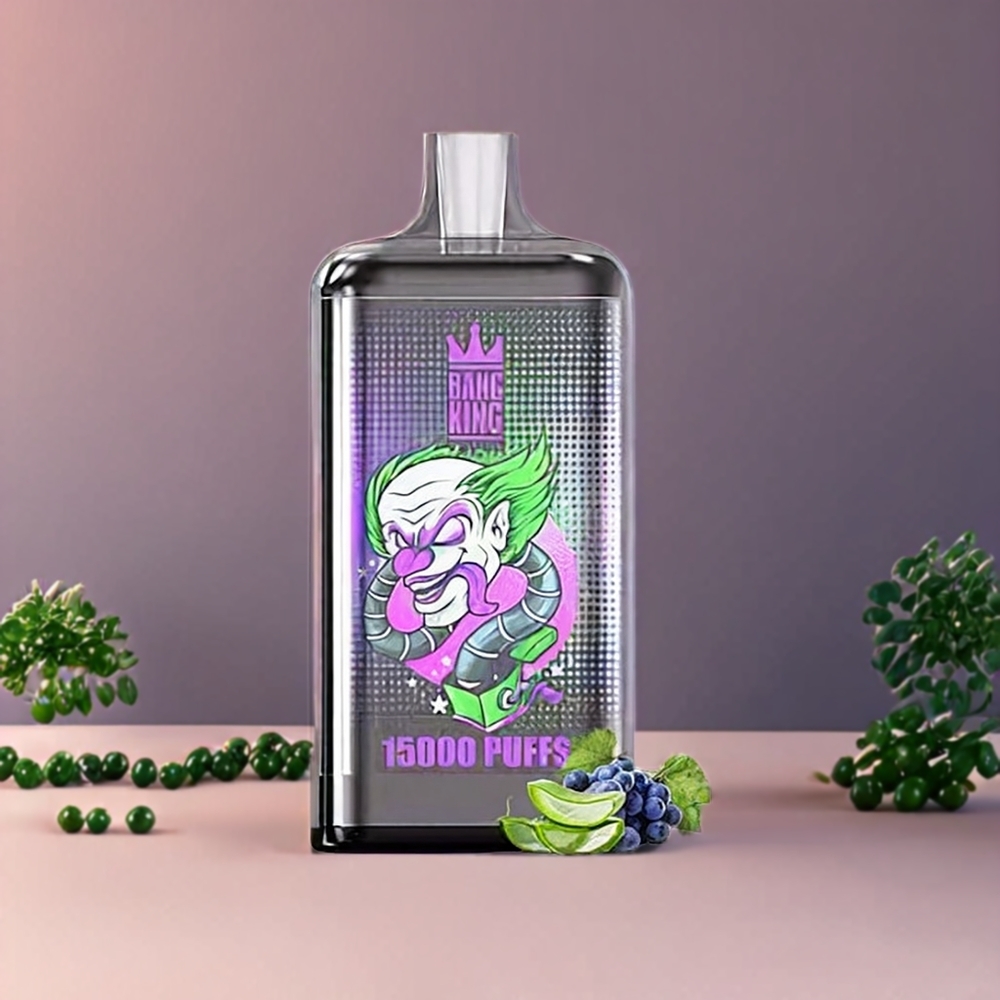 Bang King 15000 Puff Italia Ingrosso vape monouso Aloe Uva con 21ml di E-Liquid, 550 mAh, Nicotina 0%-5%, Design Colorato