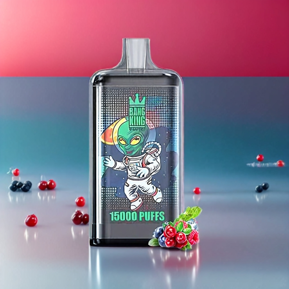Bang King 15000 Puffs Italia Ingrosso vape monouso - Triplo Frutti di Bosco Ghiacciato, 21ml, 550 mAh, Nicotina 0%/2%/3%/5%, Design Colorato e Giocoso