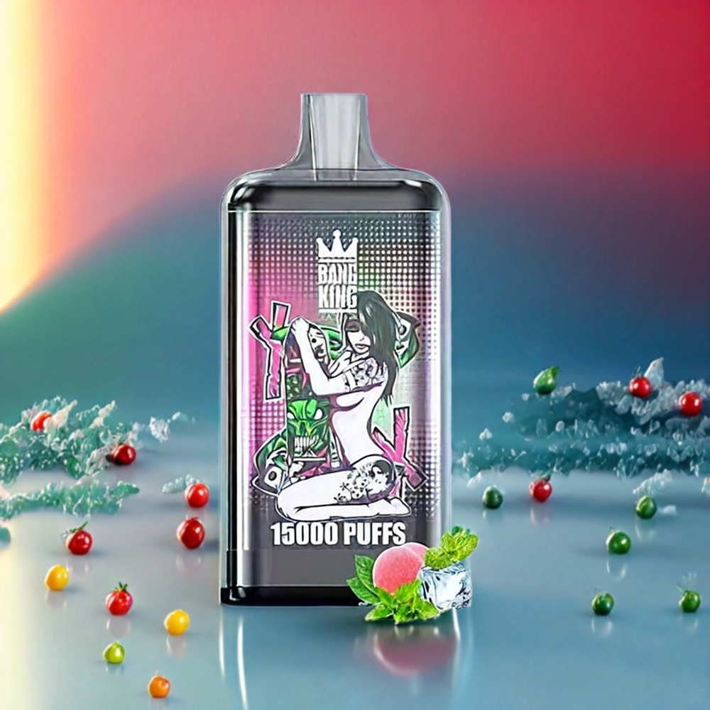 Bang King 15000 Puffs vape monouso Italia Ingrosso - Ghiaccio della Pace - 21ml E-Liquid, 550 mAh, Nicotina 0%/2%/3%/5%, Design Colorato e Giocoso