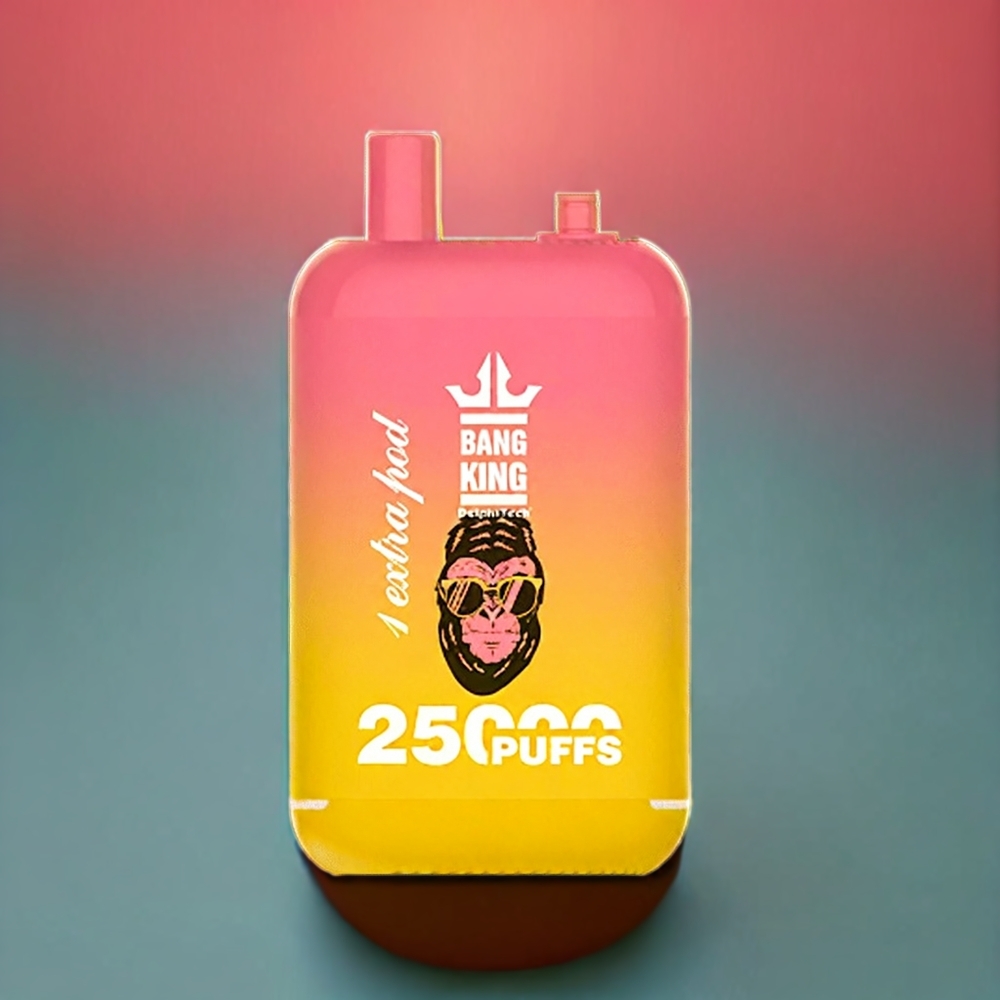 Bang King 25000 Puff vape monouso Pesca Mango Italia Ingrosso - 46ml, 650mAh, 0%-5% Nicotina, Dual Pod System, Ricarica Type-C