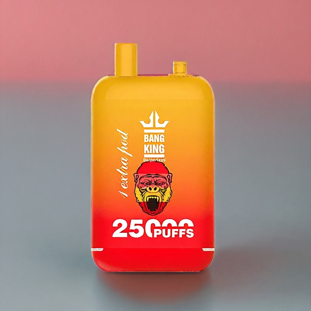 Bang King 25000 Puffs Italia Ingrosso vape monouso Fragola Mango con 46ml di E-Liquid, 650 mAh, 0%-5% Nicotina, Doppio Pod System