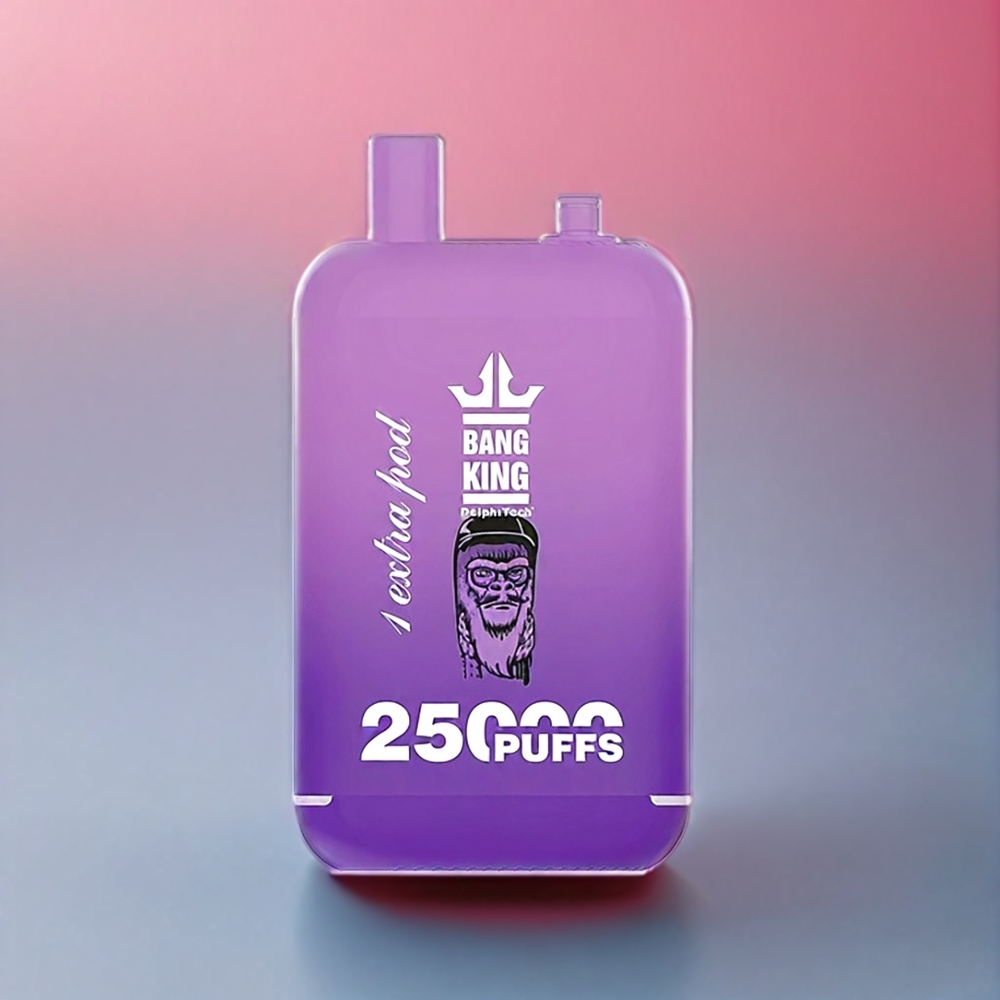 Bang King 25000 Puffs Italia Ingrosso vape monouso Uva Ghiacciato con 46ml Liquido, 650 mAh, 1.0 Ohm Bobina a maglie