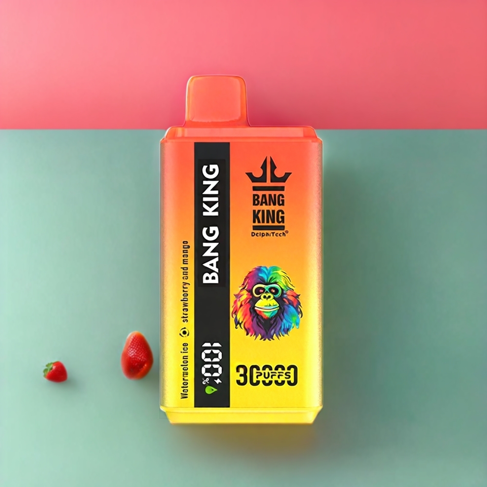 Bang King 30000 Puff vape monouso Italia Ingrosso - Anguria Ghiacciata, Fragola e Mango - 36ml E-Liquid, 550mAh Batteria, Tipo-C Ricarica