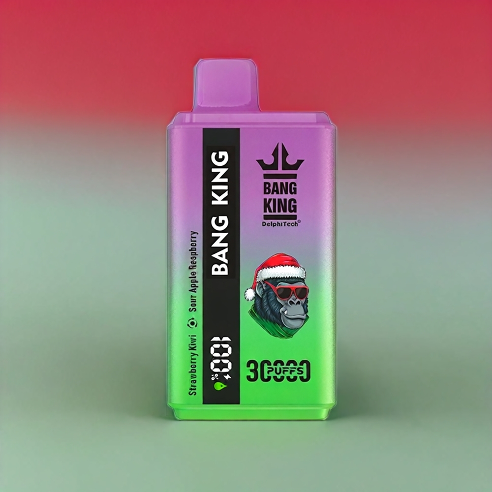 Bang King 30000 Puff vape monouso Italia Ingrosso - Fragola Kiwi Mela Acida Lampone - 36ml E-Liquid, 550mAh Batteria, Tipo-C