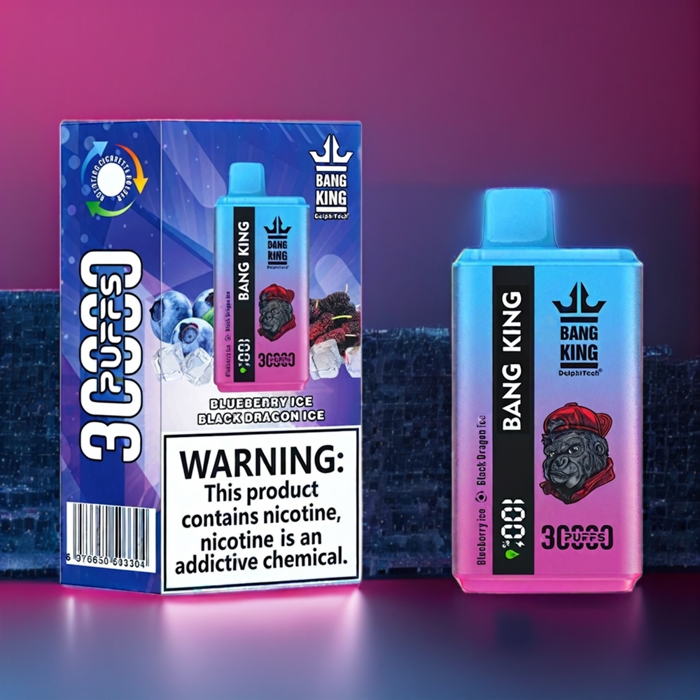 Bang King 30000 Puffs Italia Ingrosso vape monouso Ghiaccio di Mirtillo Nero Ghiaccio di Drago