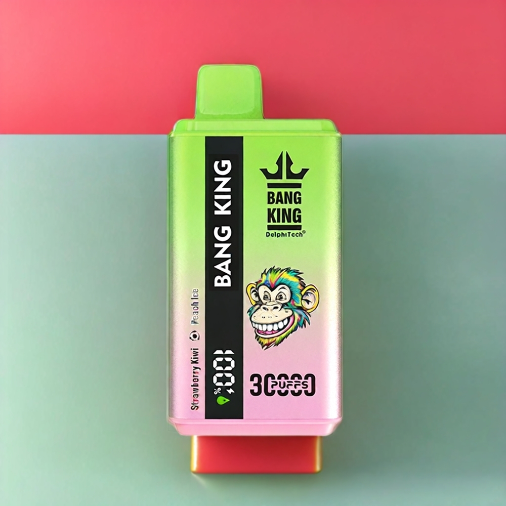 Bang King 30000 Puffs vape monouso Fragola Kiwi Pesca Ghiaccio - Italia Ingrosso - 36ml, 550mAh, Type-C