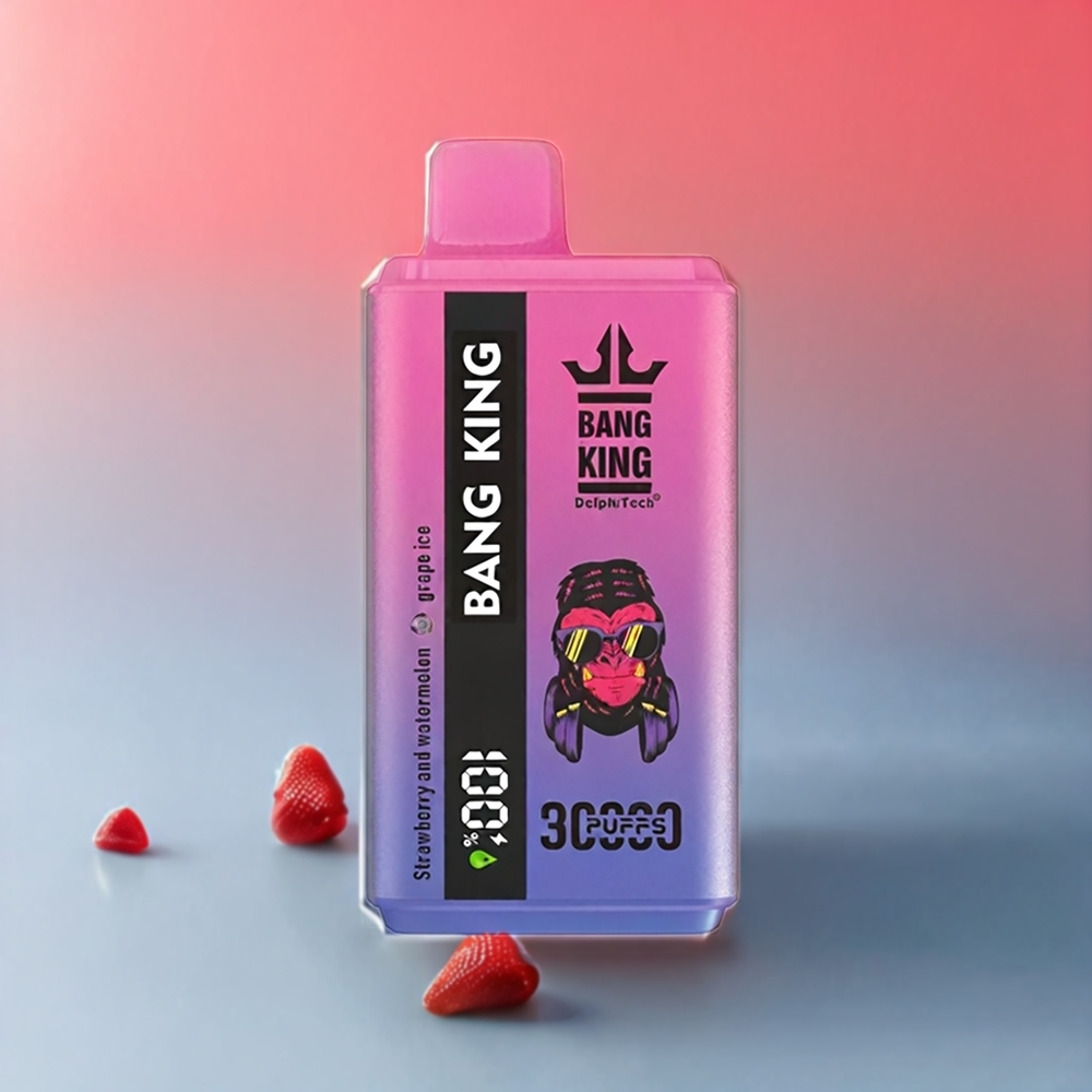 Bang King 30000 Puffs vape monouso Fragola e Anguria Uva Ghiacciata Italia Ingrosso - 36ml, 550mAh, Tipo-C