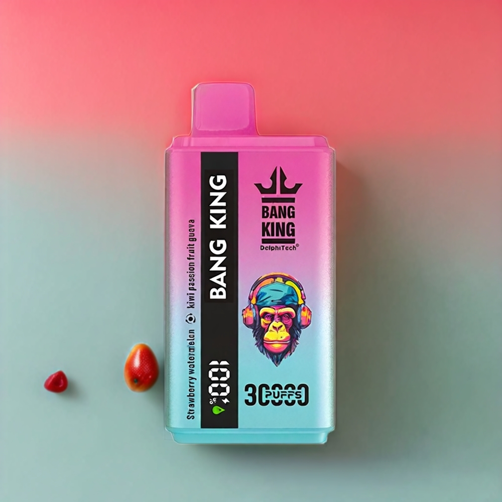 Bang King 30000 Puffs vape monouso Italia Ingrosso - Fragola Anguria Kiwi Frutto della Passione Guava - 36ml, 550mAh, Dual Coil 1.2 Mesh, Type-C