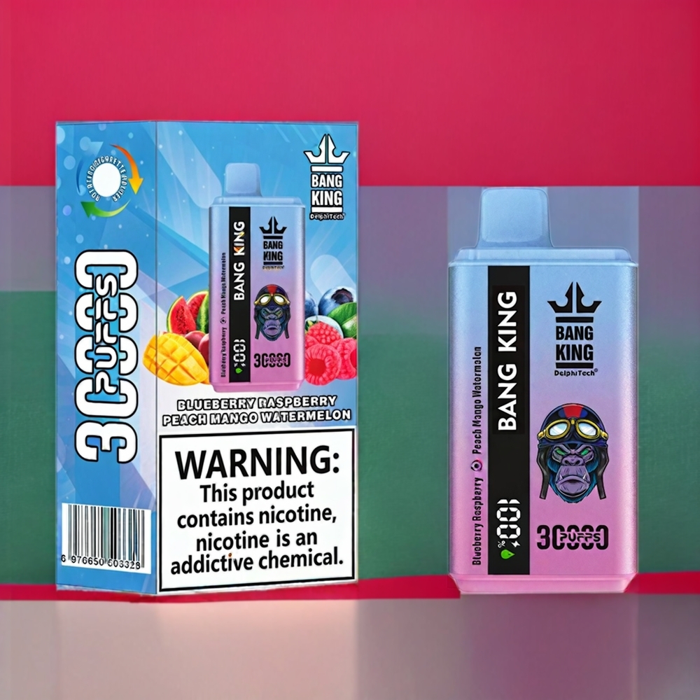 Bang King 30000 Puffs vape monouso Italia Ingrosso Mirtillo Lampone Pesca Mango Anguria