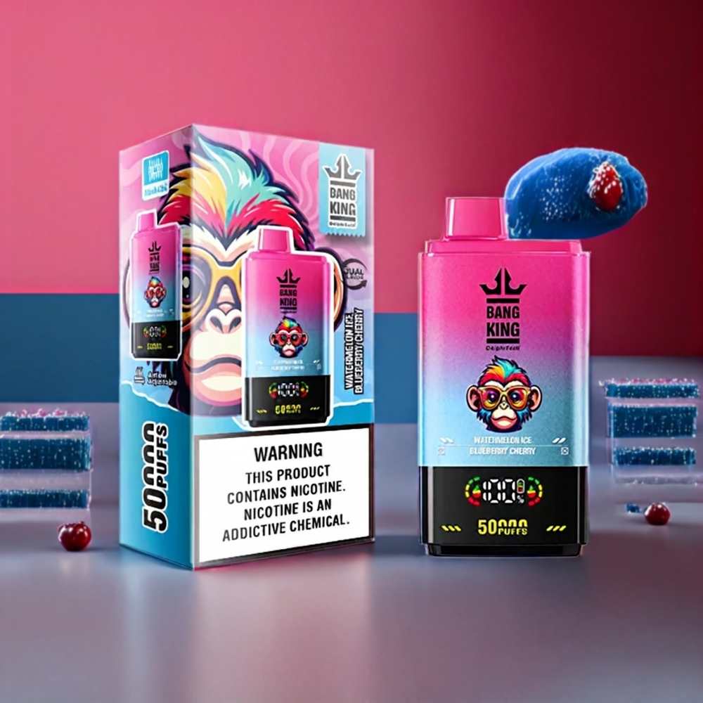 Bang King 50000 vape monouso Anguria Mirtillo Ciliegia Italia Ingrosso con 50ml E-liquid, 850mAh Batteria e 50000 Puff