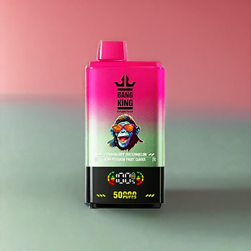 Bang King 50000 vape monouso Fragola Anguria Kiwi Frutto della Passione Guava - Italia Ingrosso - 50000 Tiri, 50ml, Ricarica Type-C