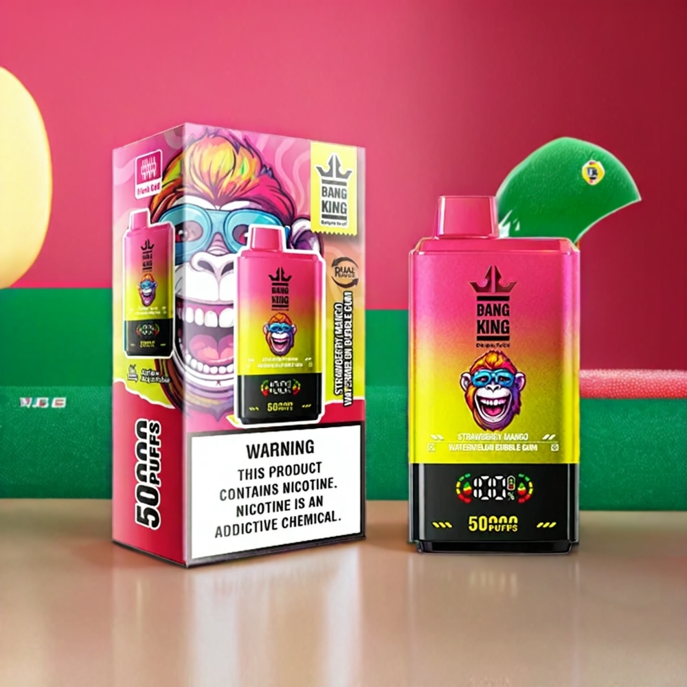 Bang King 50000 vape monouso Italia Ingrosso - Fragola Mango Anguria Bubble Gum - 50ml E-liquid, 850mAh Batteria, Type-C Charging