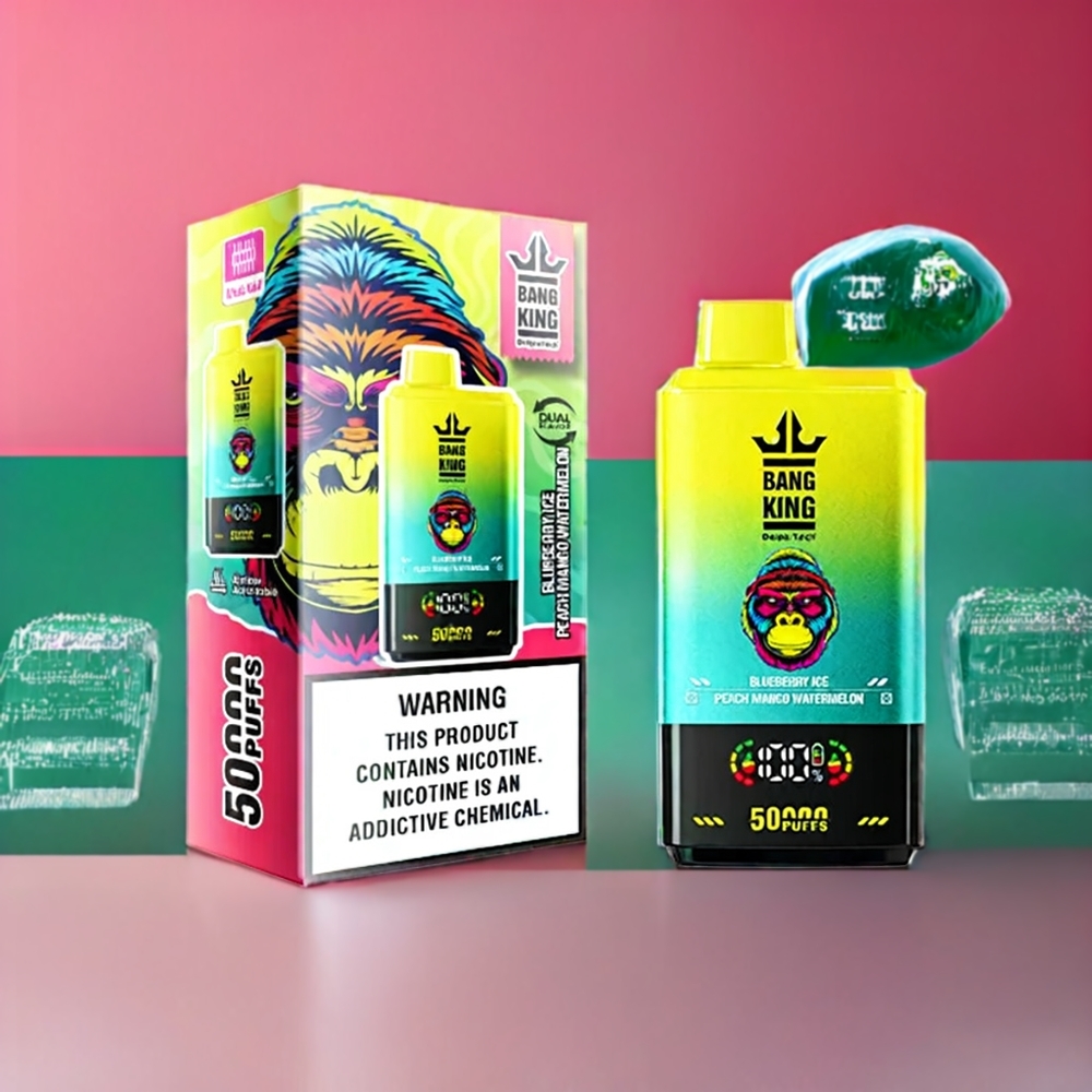 Bang King 50000 vape monouso Italia Ingrosso - Mirtillo Ghiaccio Pesca Mango Anguria con 50ml e 850mAh Batteria