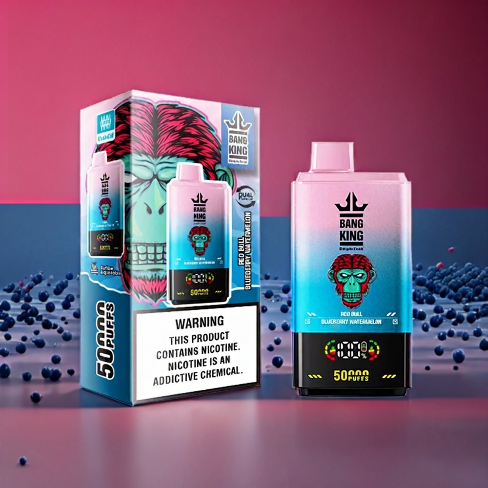Bang King 50000 vape monouso Italia Ingrosso Red Bull Mirtillo Anguria con 50000 tiri, 50ml e batteria 850mAh