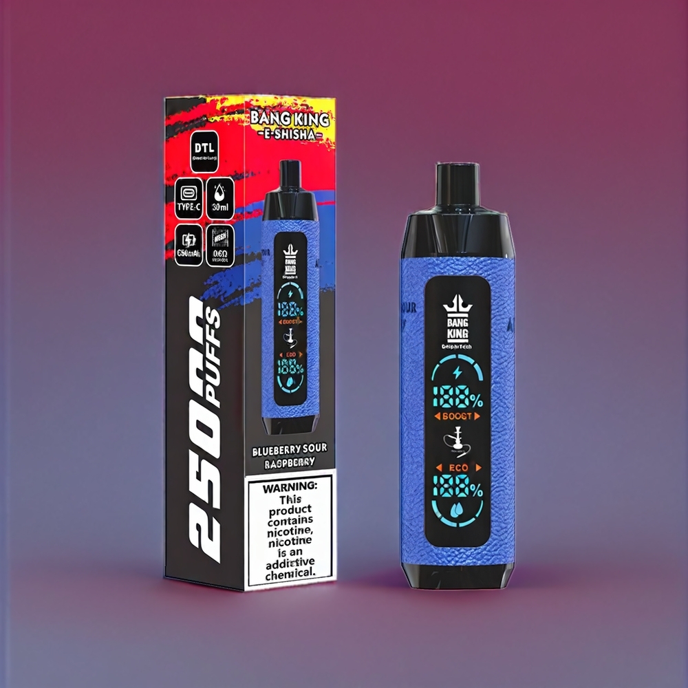 Bang King Shisha 25000 Puff Italia Ingrosso vape monouso Mirtillo Acido Lampone
