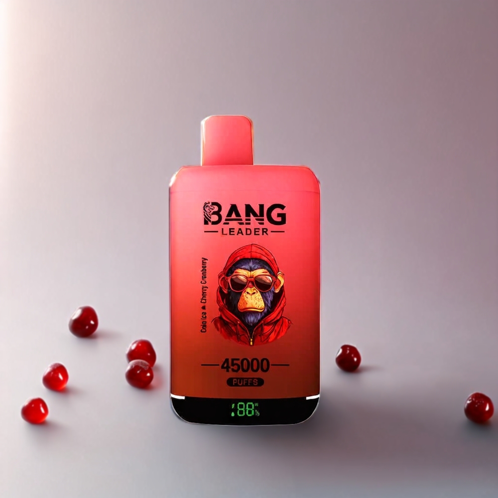 Bang Leader 45000 Puff vape monouso Cola Ghiaccio Ciliegia Mirtillo Rosso con Schermo Intelligente e Porta USB Type-C per Italia Ingrosso