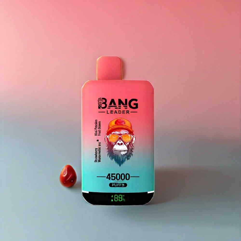 Bang Leader 45000 Puff vape monouso Italia Ingrosso - Fragola Anguria Kiwi Frutto della Passione Guava con Schermo Intelligente, Porta Type-C, Doppio Gusto 2-in-1