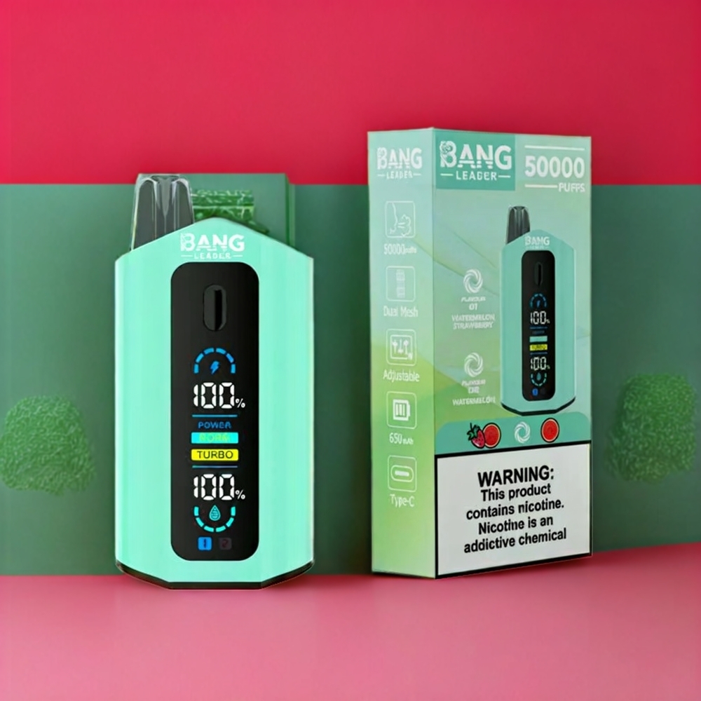 Bang Leader 50000 Puff Italia Ingrosso vape monouso - Anguria Fragola & Redbull - 13400mAh, 36ml, Tipo-C, 0-5% Nicotina