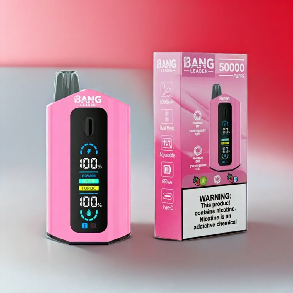 Bang Leader 50000 Puff Italia Ingrosso vape monouso Fragola Kiwi e Fragola Ghiacciata con Batteria 13400mAh e 36ml di E-liquid