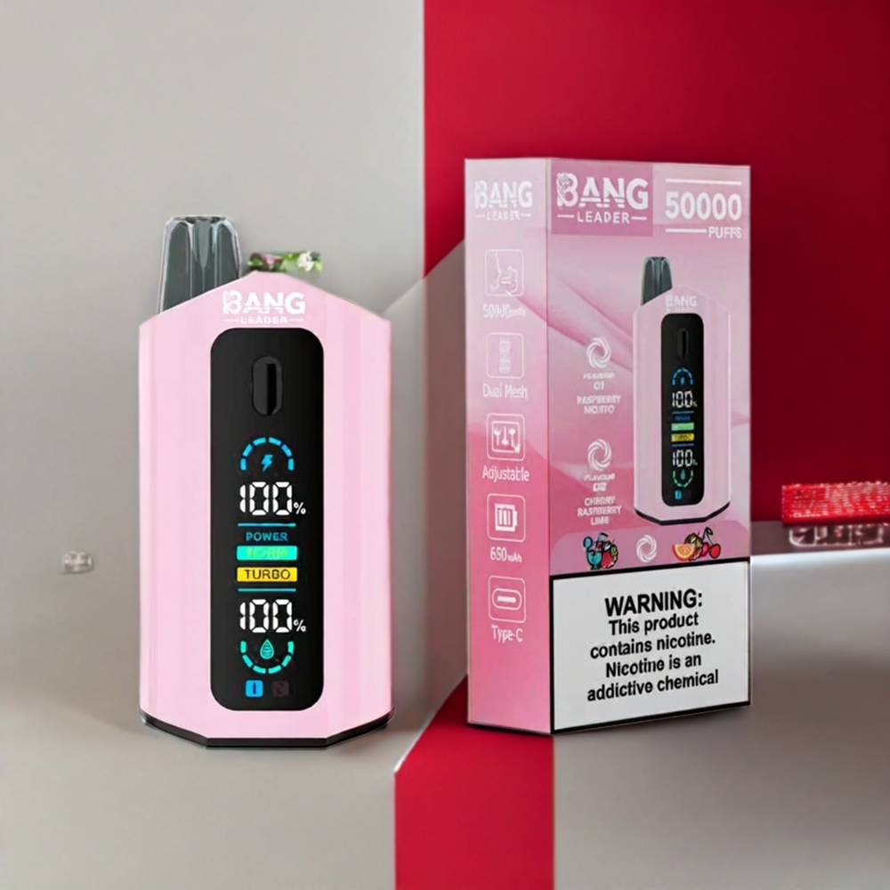 Bang Leader 50000 Puff Italia Ingrosso vape monouso Lampone Mojito Ciliegia Lampone Lime con 13400mAh Batteria e 36ml E-liquid