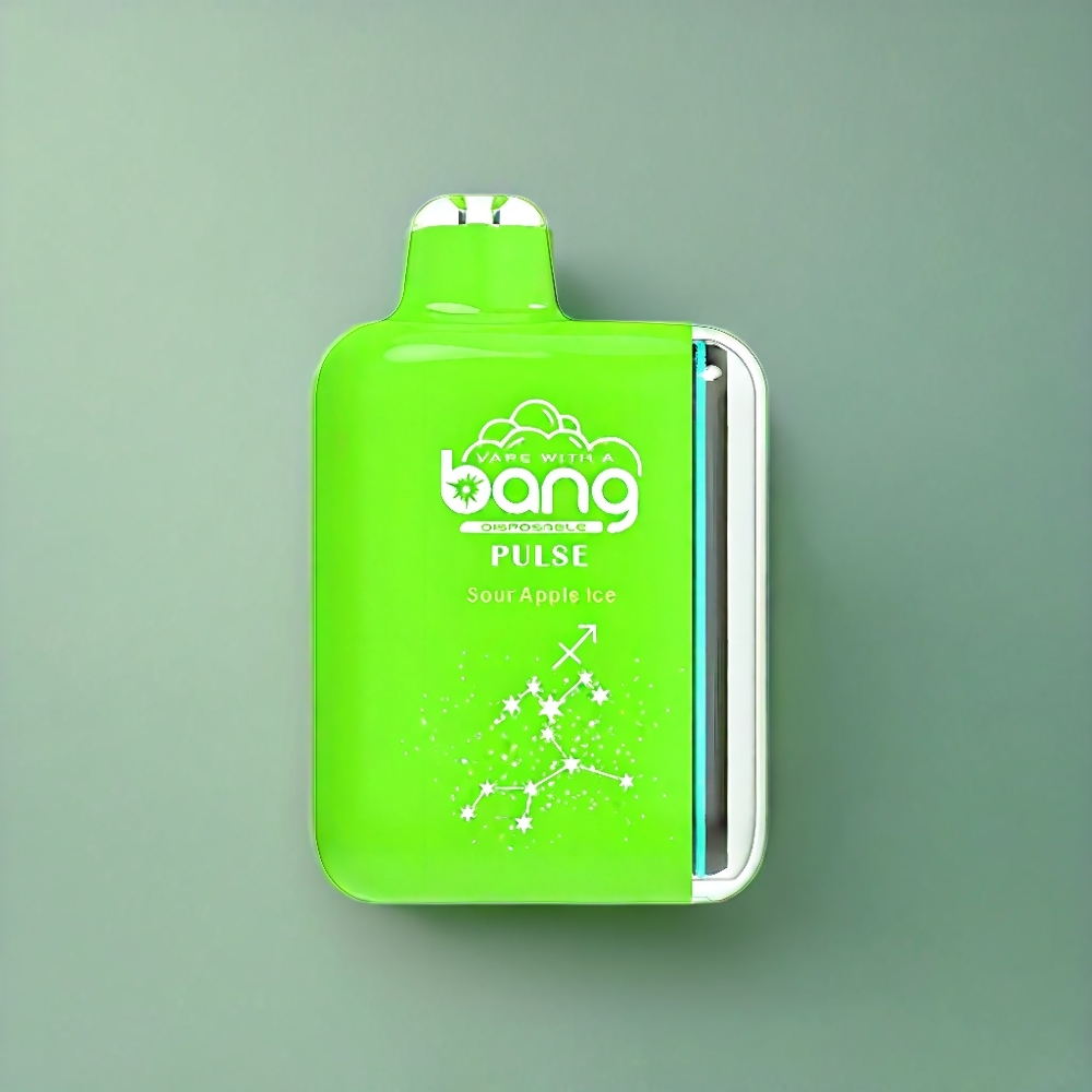 Bang Pulse 18000 Puff Italia Ingrosso vape monouso Mela Acida Ghiaccio con Porta Type-C, 650mAh, E-liquid 26ml, Bobina a maglie 1.0 ohm