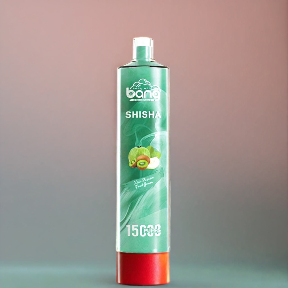 Bang Shisha 15000 Puff Italia Ingrosso vape monouso Kiwi Frutto della Passione Guava con 23ml E-liquid, Ricarica Type-C e Tecnologia DTL Avanzata