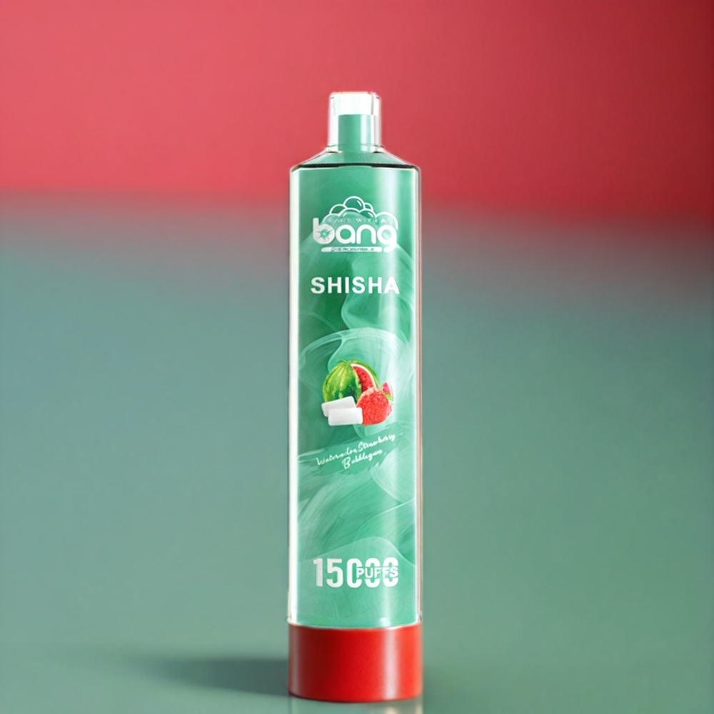 Bang Shisha 15000 Puff vape monouso Anguria Fragola Bubblegum Italia Ingrosso con 23ml E-liquid, 600mAh Batteria e Ricarica Tipo-C