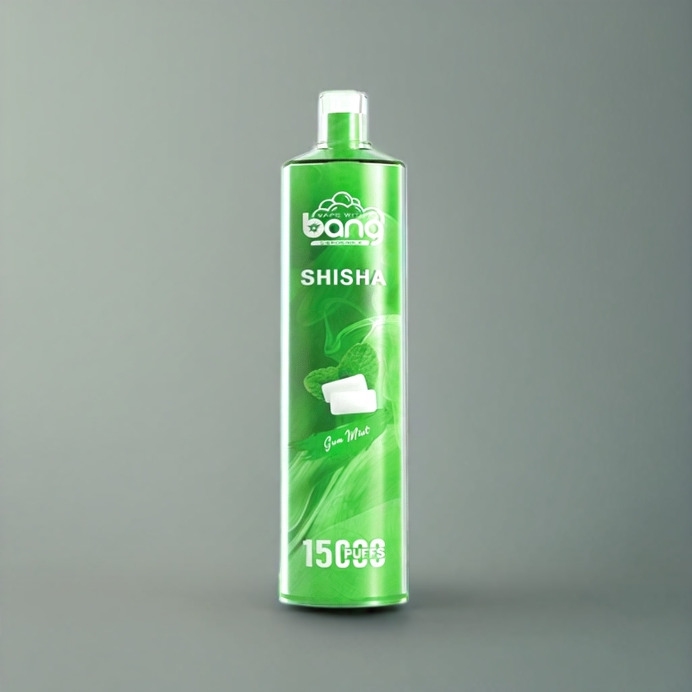 Bang Shisha 15000 Puff vape monouso Italia Ingrosso Menta Gommoso con 23ml E-liquid, 600mAh Batteria, Type-C Charging, 0-5% Nicotine e Tecnologia DTL Avanzata